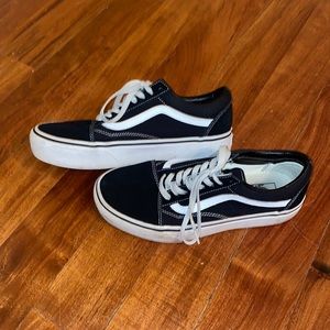 VANS OLD SKOOL PLATFORM SNEAKERS | BLACK & WHITE
